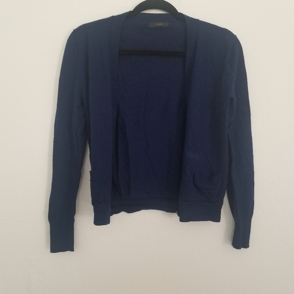 J.Crew Merino Wool V Neck Long Sleeve Cardigan Sweater Top - Picture 3 of 6